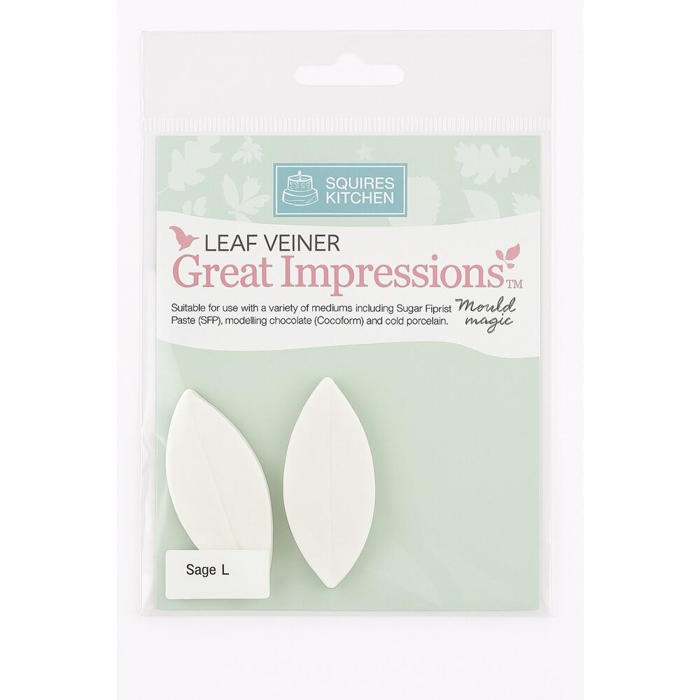 Squires Kitchen Great Impressions Leaf Veiner Sage L - Sugarcraft, Chocolate